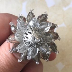 Grey Flower Ring